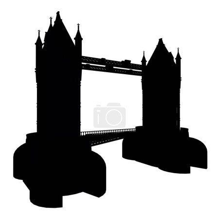 Silhouette with the London Bridge