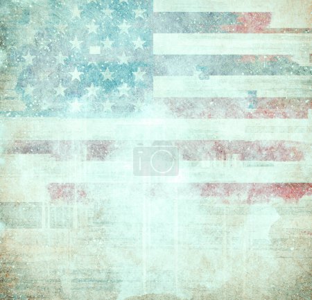 Photo for Grunge USA Flag, close up wallpaper - Royalty Free Image