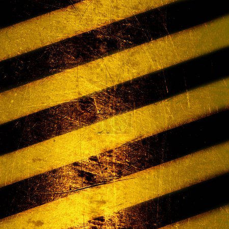 Foto de Líneas negras y amarillas sobre un grunge de fondo - Imagen libre de derechos