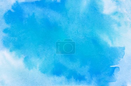 Abstract blue watercolor background texture Poster 626901236