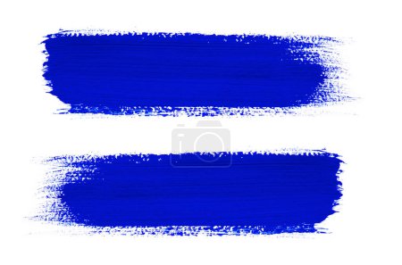 Téléchargez les photos : Coup de pinceau bleu isolé sur fond - en image libre de droit