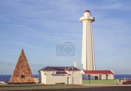Photo for The Donkin Reserve, Pyramid and Lighthouse in Gqeberha, previously named Port Elizabeth, in the Eastern Cape province of South Africa. - Royalty Free Image