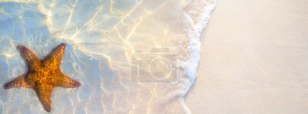 Foto de Hermoso verano vacaciones tropicales soleado playa de arena backgroun - Imagen libre de derechos