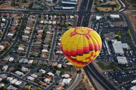 Ballon à air chaud au-dessus d'Albuquerque