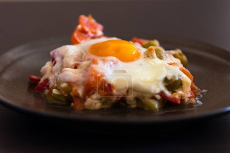 Photo for Delicious egg and veggie dish: culinary perfection in a snapshot - Royalty Free Image