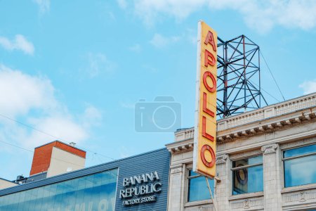 Photo for New York City, United States - May 21, 2023: Detail of the facade of the Apollo Theater, the historic music hall in Harlem, New York City, United States - Royalty Free Image
