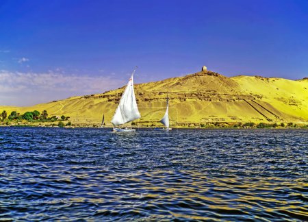 Feluccas on River Nile by Asuan, Egypt
