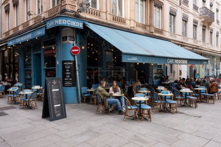 Photo for LYON, FRANCE, NOVEMBER 6, 2022 : famous  cafe Merciere in Lyon, France - Royalty Free Image