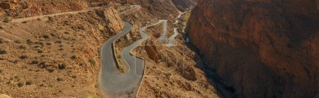 Photo for Famous road in Dades gorges, Morocco - Royalty Free Image