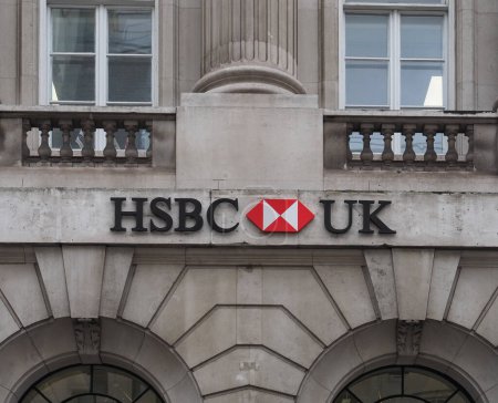 Photo for LONDON, UK - CIRCA OCTOBER 2022: HSBC bank storefront sign - Royalty Free Image