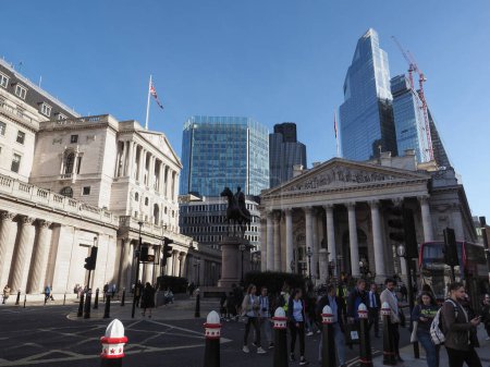 Photo for LONDON, UK - CIRCA OCTOBER 2022: Bank of England BoE and Royal Stock Exchange - Royalty Free Image