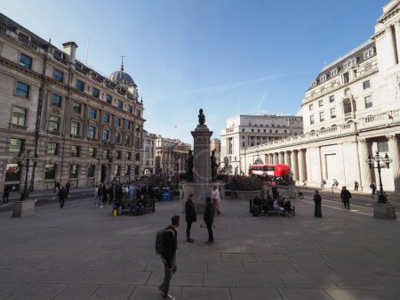 Photo for LONDON, UK - CIRCA OCTOBER 2022: Cornhill and Threadneedle street by the Bank of England - Royalty Free Image