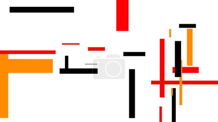 Photo for Red black orange shapes pattern over white useful as a background - Royalty Free Image