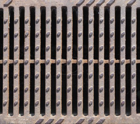 Photo for Detail of a manhole in the street - Royalty Free Image