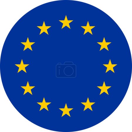 Téléchargez les photos : Drapeau rond de l'Union européenne aka Europe - en image libre de droit