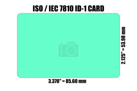 Téléchargez les photos : ISO IEC 7810 Modèle vierge de carte ID-1 - en image libre de droit