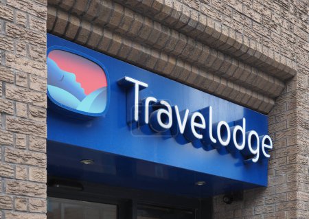 Photo for INVERNESS, UK - SEPTEMBER 13, 2023: Travelodge hotel sign - Royalty Free Image