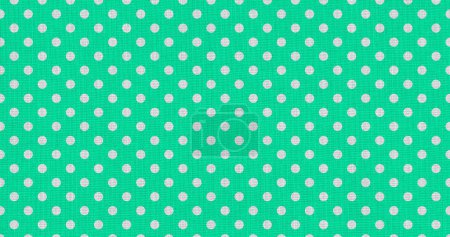 white green color polka dots fabric texture useful as a background