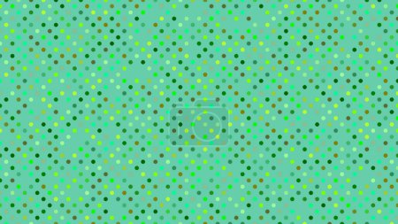 green colour polka dots pattern over medium aquamarine green useful as a background