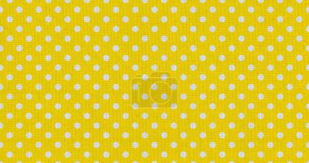 Textura de tela de lunares de color amarillo blanco útil como fondo
