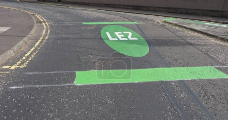 LEZ meaning limited emission zone street sign