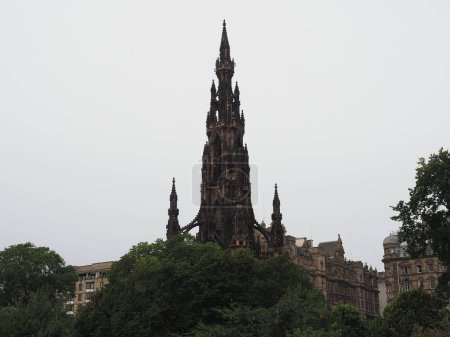 Sir Walter Scott Denkmal des Architekten George Meikle Kemp und des Bildhauers John Steell um 1840 in Edinburgh, Großbritannien