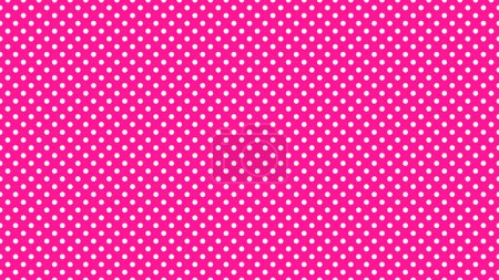 white polka dots pattern over deep pink useful as a background