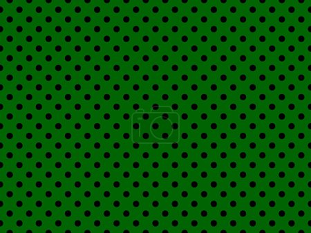 black polka dots pattern over dark green useful as a background