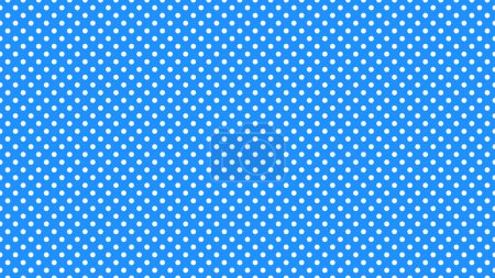 white polka dots pattern over dodger blue useful as a background