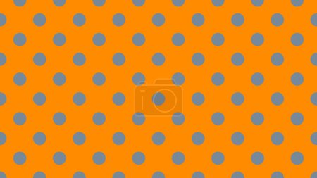 Illustration for Light slate gray colour polka dots pattern over dark orange useful as a background - Royalty Free Image