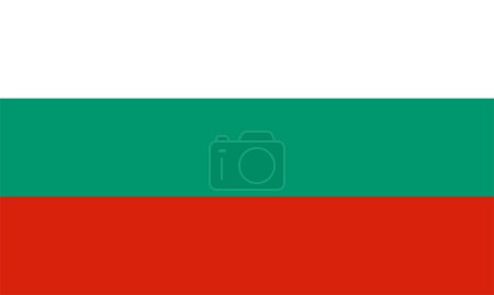 Illustration for The Bulgarian national flag of Bulgaria, Europe - Royalty Free Image