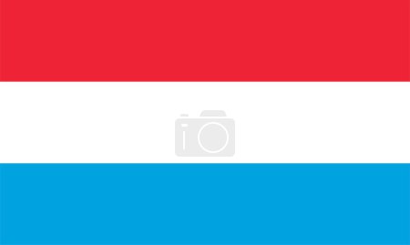 Ilustración de La bandera nacional luxemburguesa de Luxemburgo, Europa - Imagen libre de derechos