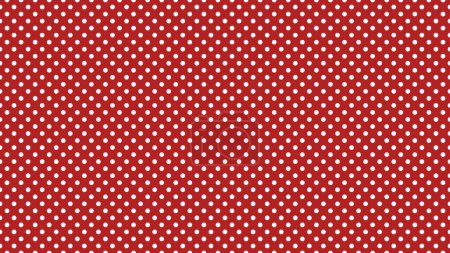 Illustration for White polka dots pattern over firebrick useful as a background - Royalty Free Image