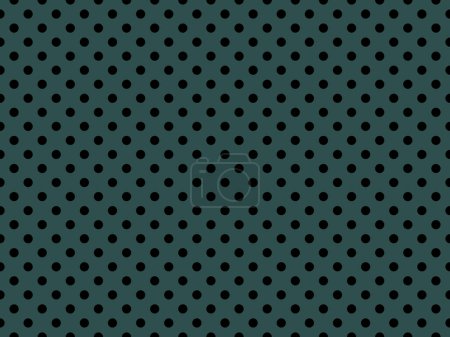 Illustration for Black polka dots pattern over dark slate gray useful as a background - Royalty Free Image