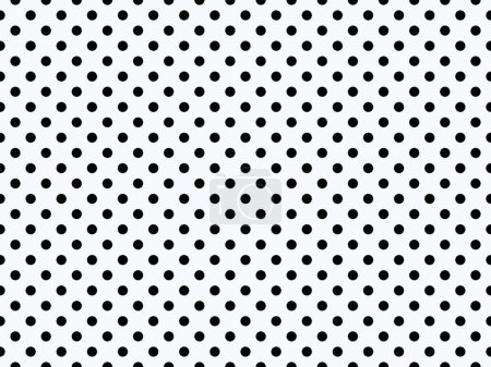 Ilustración de Black polka dots pattern over ghost white useful as a background - Imagen libre de derechos