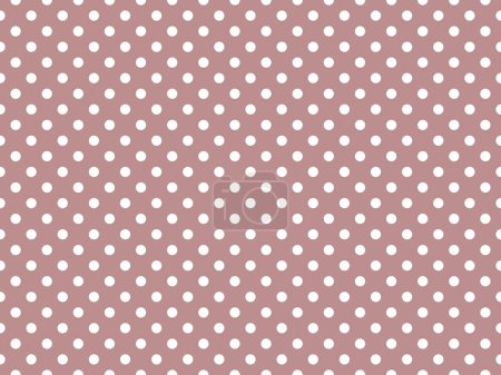 Illustration for White polka dots pattern over rosy brown useful as a background - Royalty Free Image