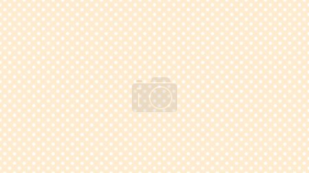 Illustration for White polka dots pattern over blanched almond useful as a background - Royalty Free Image