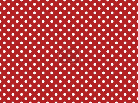 Illustration for White polka dots pattern over firebrick useful as a background - Royalty Free Image