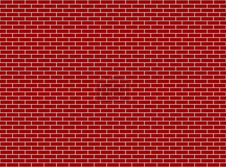 Illustration for Red bricks wall stretcher bond illustration useful as a background - Royalty Free Image