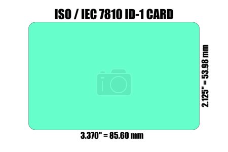 Illustration for ISO IEC 7810 ID-1 card blank template - Royalty Free Image