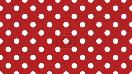 Illustration for White colour polka dots pattern over firebrick red useful as a background - Royalty Free Image