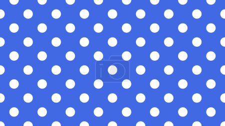 Illustration for White colour polka dots pattern over royal blue useful as a background - Royalty Free Image