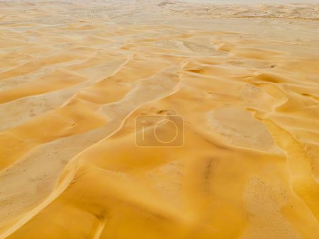 Photo for Namibia Desert. Aerial View Sand Dunes near Walvis Bay and Swakopmund. Skeleton Coast. Namibia. Africa. - Royalty Free Image