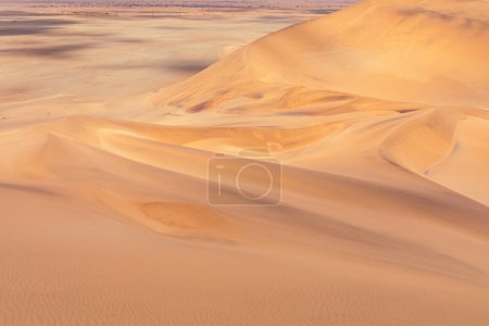 Photo for Namibia Desert. Aerial View Sand Dunes near Walvis Bay. Skeleton Coast. Namibia. Africa. - Royalty Free Image