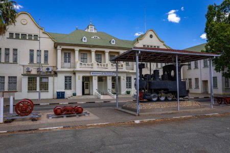Foto de Estación de ferrocarril en Windhoek. Windhoek es la capital y la ciudad más grande de Namibia. África Austral. - Imagen libre de derechos