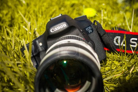 Téléchargez les photos : Caméra sur l'herbe - en image libre de droit