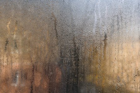 fondo de vidrio húmedo. ventana empañada de humedad