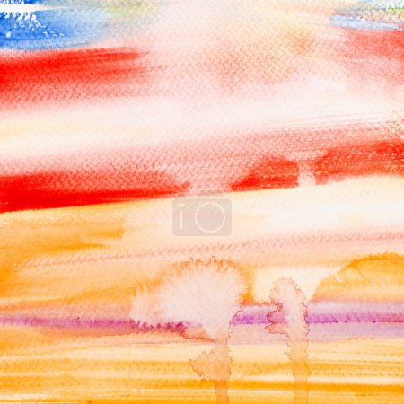 Foto de Pintura colorida de acuarela grunge, fondo abstracto artístico, hermosos elementos de diseño aislados - Imagen libre de derechos