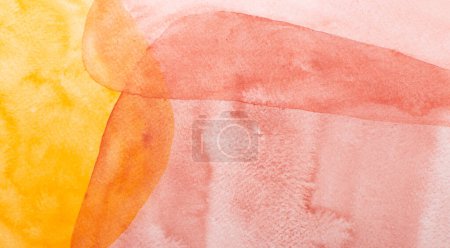 Téléchargez les photos : Aquarelle orange et jaune, fond abstrait artistique, beaux éléments de design - en image libre de droit