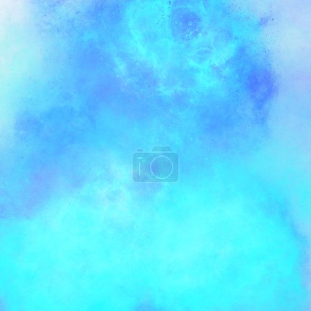 Photo for Blue abstract background, illustration. Universe, space or clouds, artistic backdrop, beautiful design element - Royalty Free Image
